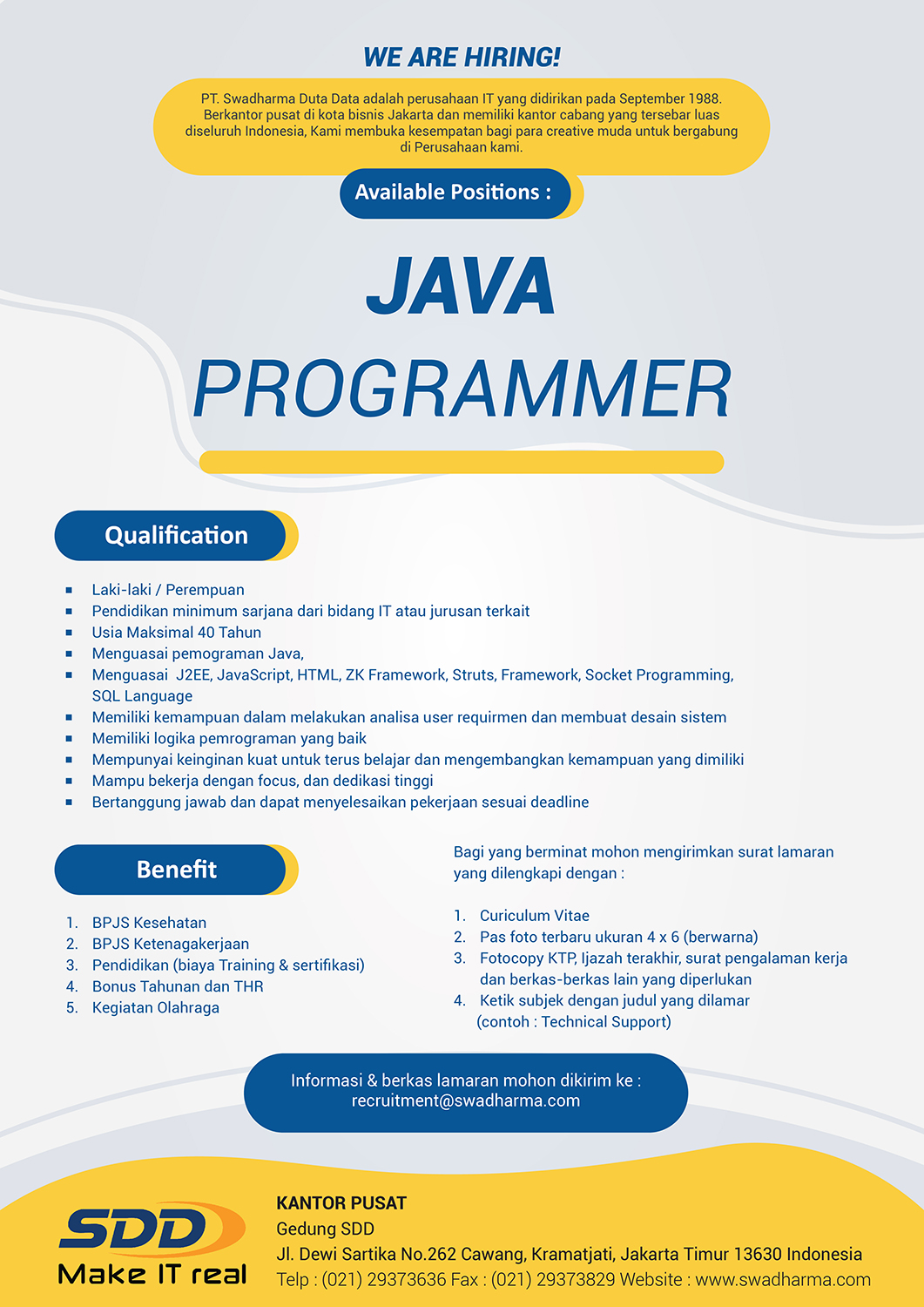 Java Programmer – sdd